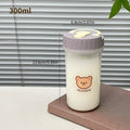Axyaa Transparent Plastic Water Bottle with Handle, Heat-Resistant Coffee Mug