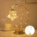 Axyaa Moon Star LED Table Lamp for Bedroom Decoration, Battery/USB Powered