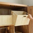 Large Woven Storage Basket Organizer by Axyaa - Home Closet Clothes Box