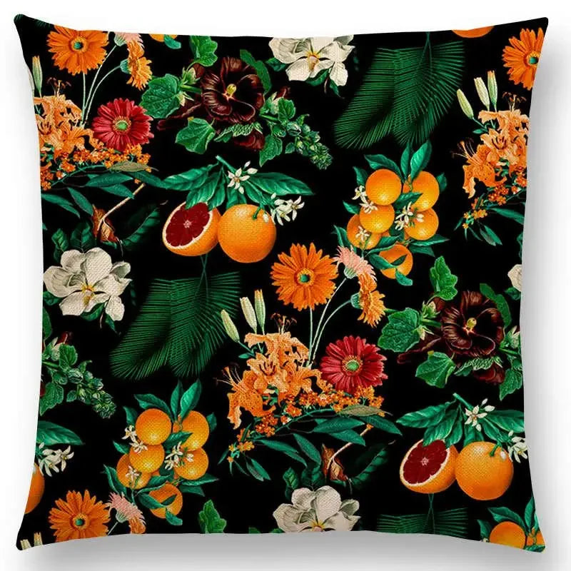 Axyaa Tropical Jungle Garden Throw Pillow Covers