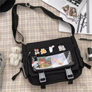 Kawaii Itabag for Dolls by Axyaa: Large Nylon School Tote & Crossbody Bag