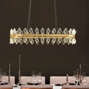 Axyaa Luxury Crystal LED Chandelier: High-end Designer Circular Art Indoor Lighting.
