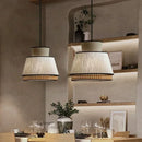 Axyaa Minimalist Cloth Rattan Pendant Lights for Living Room, Dining Room, Kitchen