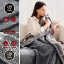Axyaa Queen Size Electric Flannel Heating Blanket: 10 Levels, 5 Time Settings