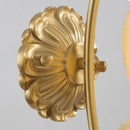 Axyaa Nordic LED Resin Flower Wall Lamps - Antique Brass Mirror Light for Home Decor