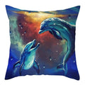 Axyaa Dolphin Pattern Pillowcase for Home Sofa Car Decoration