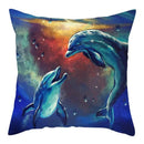 Axyaa Dolphin Pattern Pillowcase for Home Sofa Car Decoration