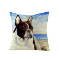 Axyaa Dog Print Linen Pillow Cover 45X45cm