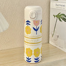 Axyaa Flower Style Stainless Steel Thermal Cup - Leak-Proof Travel Mug