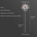Axyaa Nordic Crystal Dandelion Floor Lamp for Living Room, Bedroom, and Shop