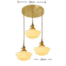 Axyaa Milky White Glass LED Pendant Chandelier
