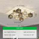 Axyaa Chrome Led Crystal Chandelier Lighting for Modern Living Room