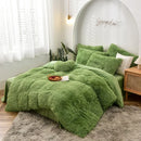 Axyaa Plush Crystal Duvet Set - 4-Piece Mink Bedding Ensemble