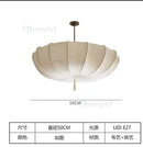 Axyaa White Nordic Cloth Umbrella Chandelier with LED Lighting