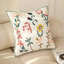 Axyaa Floral Geometric Embroidery Cushion Cover for Stylish Living Room Decor