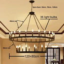 Axyaa Black Metal Chandelier Lighting for Living Room Loft, LED Pendant Lights for Villa Stairs