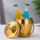 Axya Double Layer Stainless Steel Ice Bucket - Perfect for Champagne, Wine, Beer