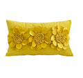 Axyaa Velvet Pink White 3D Chrysanthemum Throw Pillow Bouquet Model