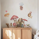 Axyaa Boho Forest Animals Mushroom Wall Stickers Removable DIY Mural Decor