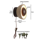 Axyaa Wood LED Wall Sconce with Pull Chain Switch for Staircase and Bathroom Mirror