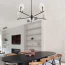 Axyaa Marble Chandelier: Nordic Black Minimalist Branch for Living Room, Dining Room, Bedroom