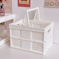 Axyaa Portable Folding Storage Basket: Organize Books, Cosmetics & More!