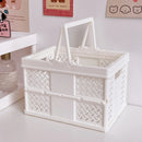 Axyaa Portable Folding Storage Basket: Organize Books, Cosmetics & More!