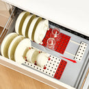 Axyaa Telescopic Dish Drying Rack: Adjustable, Space-Saving, Removable Drain Shelf