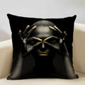 Nordic Print Linen Cushion Cover, Black and White Decor Pillowcase for Sofa by Axyaa