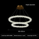 Axyaa Crystal Chandelier Circular for Living Room Nordic Dining Bedroom