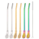 Axyaa Stainless Steel Tea & Juice Drinking Straw Set for Parties & Bars
