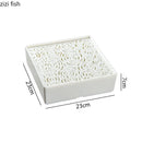 Axya Square Melamine Sushi Plate Hollow Out Design for Restaurant Tableware