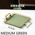 Axyaa Nordic Green Acrylic Tray for Tea Set & Jewelry Storage