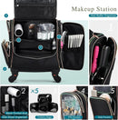 Axyaa Professional Makeup Train Case with 5 Toiletry Bags