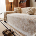 Axyaa Chenille Sofa Cover: Premium Line, All Season Protection, Anti Cat Scratch
