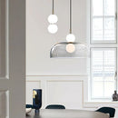Axyaa Nordic Glass Pendant Light: LED Multihead Smoke Grey Hanging Lamp