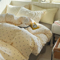 Axyaa Korean Pink Girls Bedding Set 2025 - Queen/Full Size Quilt Cover Set