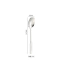 Axyaa Stainless Steel Long Handle Square Spoon Set for Dining and Desserts