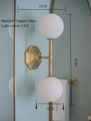 Axyaa Minimalist Copper Wall Lamp for Bathroom, Corridor, Staircase - Retro Design
