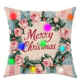 Axyaa Christmas Nutcracker Garland LED Pillowcase - Festive Home Decor