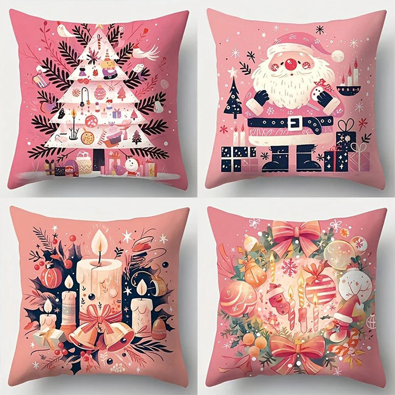 Axyaa Christmas Pillowcase: Cozy Living Room Decor for Sofa, Couch, Bed