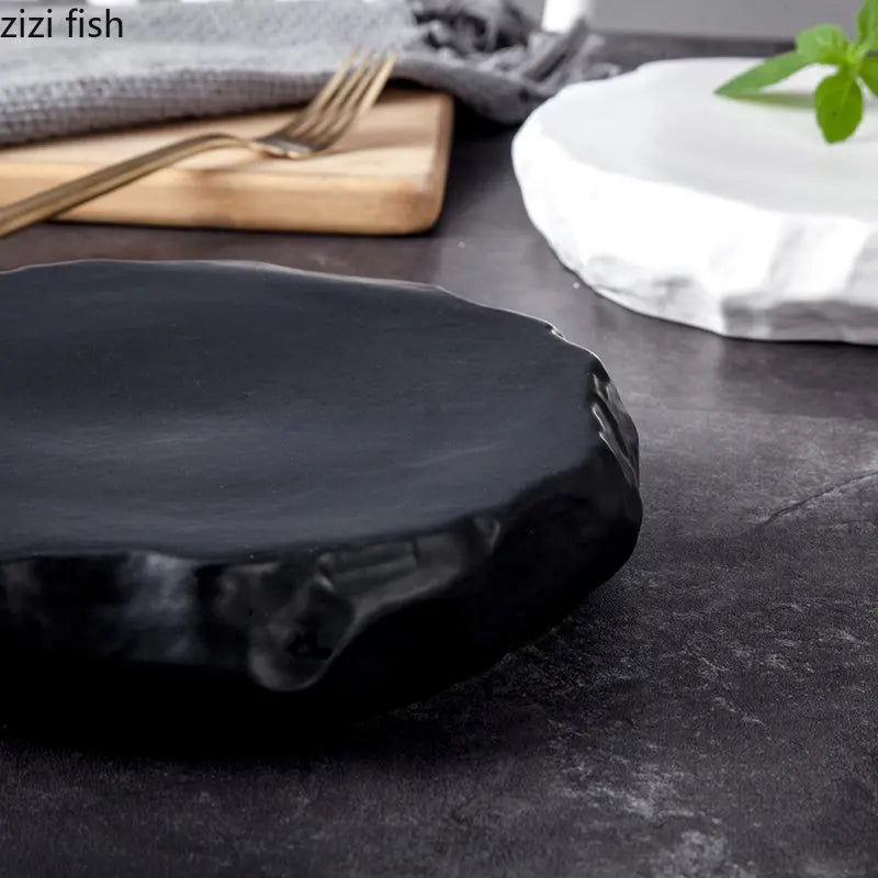 Axya Matte Irregular Ceramic Dinner Plate Set