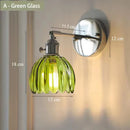 Axyaa Iron Art Glass Flower Wall Sconce with Adjustable Arm and Switch