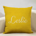 Axyaa Black White Yellow English Letter Design Linen Pillowcase 45x45cm