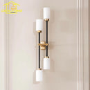 Axyaa Copper Glass LED Wall Lamp for Living Room Bedroom Studio