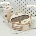 Axyaa Kawaii Kids Bento Box with Compartments - Portable, Microwave Safe Storage Container
