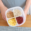Axyaa 3L Transparent Rice Bucket Storage Container Kitchen Organizer