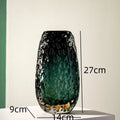 Axyaa Glass Vase Decorative Desktop Art Flower Hydroponic Crafts Ornament