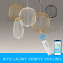 Axyaa Spokes Pendant Lamp: Modern Birdcage Light for Dining Room, Bar, Kitchen Island