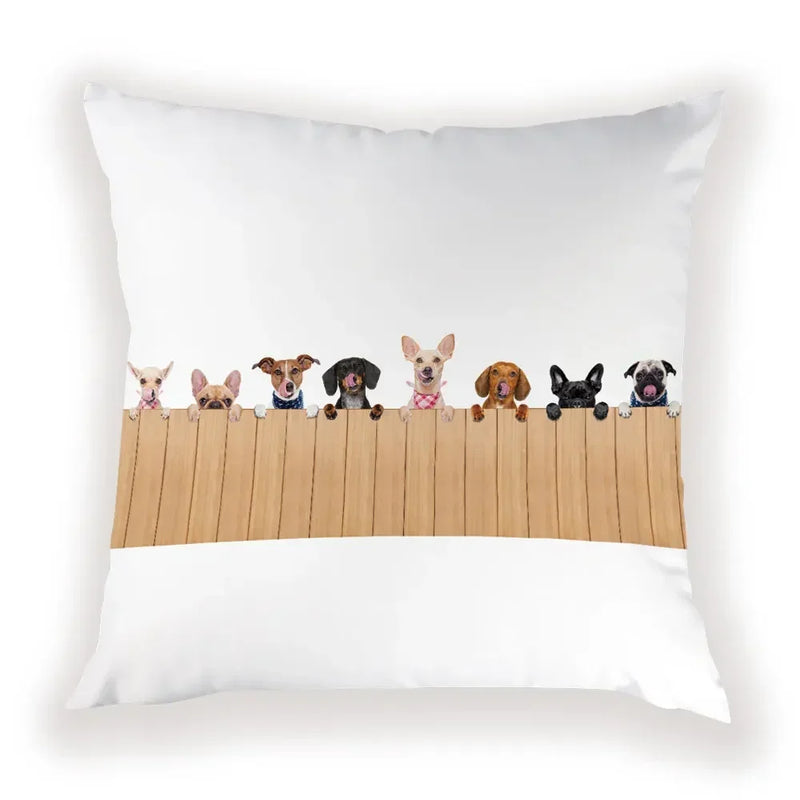 Cute Dog Cat Pillow Cover 45X45CM for Home Decor - Axyaa Brand